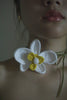 Crochet Orchid on Velvet Ribbon