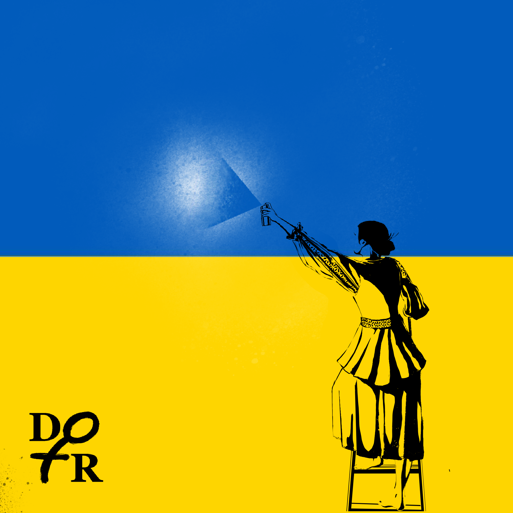 Spray Paint Ukraine T-shirt